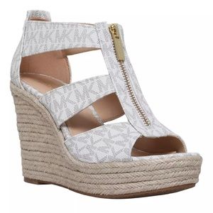 Michael Michael Kors Damita Signature Print Espadrille Wedge Sandals